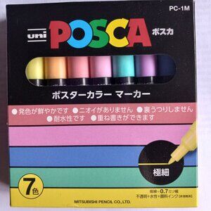 Posca acrylic markers & Faber-Castell alcohol ink markers - used art supply